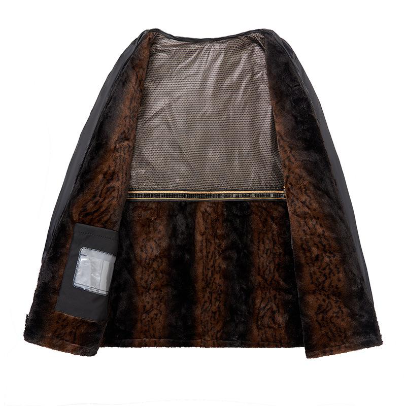 Fleece Take-off Liner Middle-aged and Elderly Dad Padded Jacket Padded Jacket Fattened and Enlarged Jacket Winter Warm Parker Padded Jacket