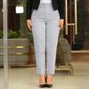 High Waist Slim Fit Women Pants Casual Trousers Tight Legs Hip Hugging Pure Color Long Pants with Pockets Daily Wear