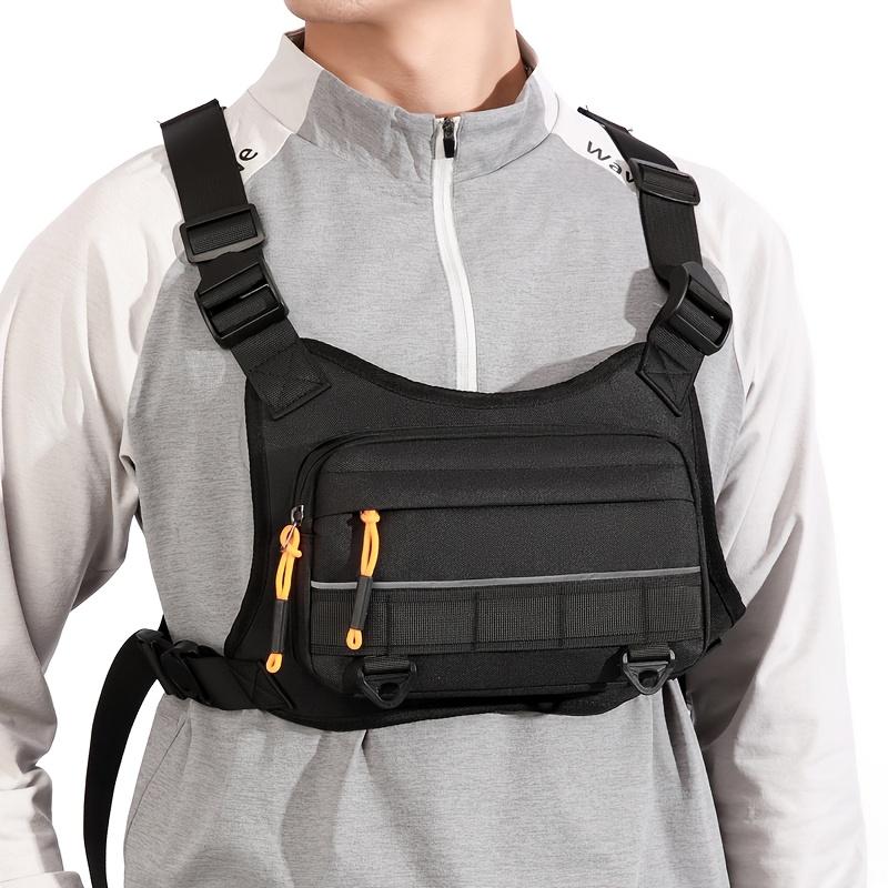 Men's Chest Bag, Minimalist Multifunctional Shoulder Pack, Small Travel Crossbody Backpack