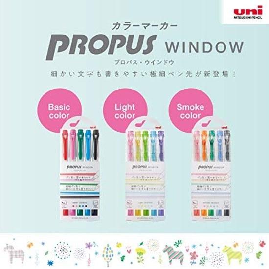Mitsubishi Pencil Color Marker Propus Window Smoke 5 Colors PUS103T5C3