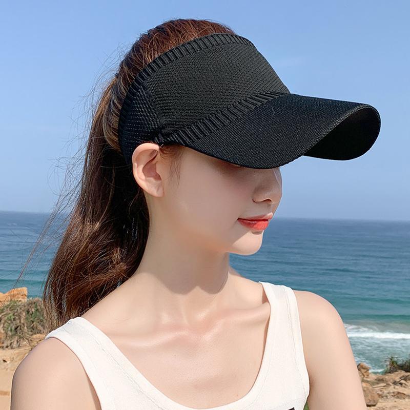 Summer Breathable Visor Hat Outdoor Sports Openwork Mesh Sun Protection Hat, Uv Protection Sun Hat