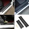 Side Sill Decoration, Set of 4, Car Accessories, Carbon Fiber Stickers, Waterproof, Scratch-Proof, Dirt-Proof, Side Sill Guard, Universal