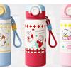 Three Drinks Thermos Cup Women's Large Capacity Portable Water Cup Stainless Steel Cartoon Cute Straw Cup