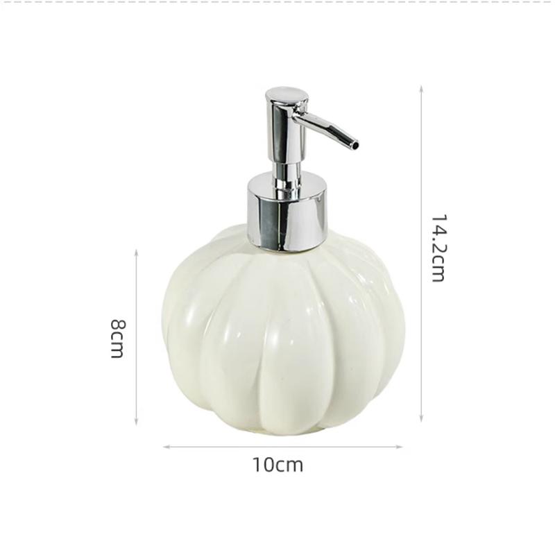 Pumpkin Shaped Ceramic Shampoo Bottle Creative Home Decor Kitchen Liquid Soap Shampoo Dispenser  Bottles Bathroom Accessories