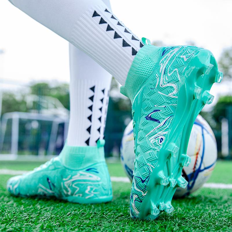 Hip-Top-Fußballschuhe für Herren/Damen AG-Socken mit langen Nägeln, Trainingsschuhe für Kunstrasen-Fußballwettkämpfe für Studenten