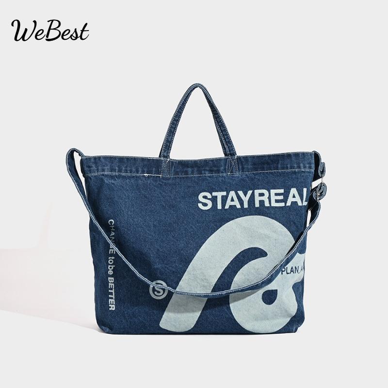 

Cowboy Bags Large Capacity Washed Cowboy Commuter Tote Bag синий