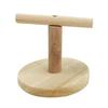 Pet Bird Parrot Wooden Stand Perch Playground Platform Cage Chew Playing Toy