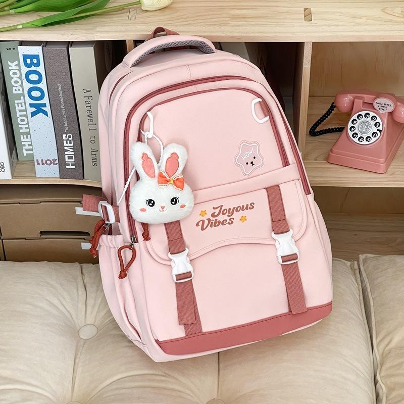 Schoolbag Japanese ins Large Capacity Backpack Junior High School Student School Bag Sweet and Cute Cartoon Korean Version Casual Women's Backpack