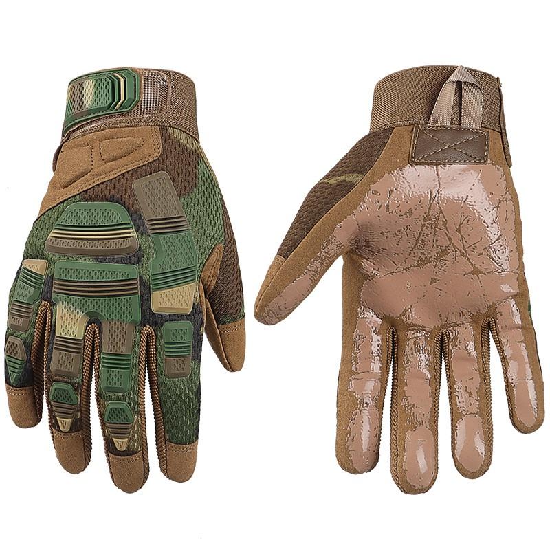 Tactical Cycling Gloves With Touchscreen Fingers Anti-Slip Grip Breathable Knit Fabric Mountain Biking Hiking Outdoor Sports