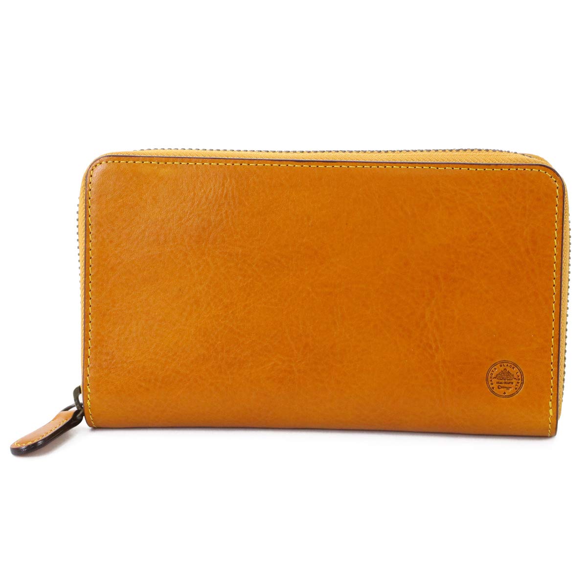 

Black Long wallet with coin purse Round zipper type Genuine leather Etica Mustard [Dakota Label] Men s BL-620314-53 гірчичний
