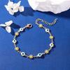 New Drip Colored Flower Bracelet Female Daisy Jewelry Girlfriends Student Fashion Jewelry