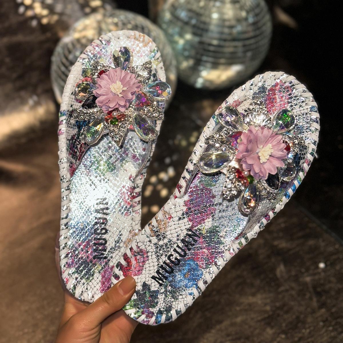 

Plus-size Flat Sandals for Women, Women s Slip-on Shoes, Women s Slippers 35 серебряный