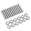 12 Pcs Stainless Steel Cylinder Head Bolt Kit Exhaust Manifold Stud Bolts Replacement for Chevy V8 LSX LS1 LS2 LS3 LS6 LS7