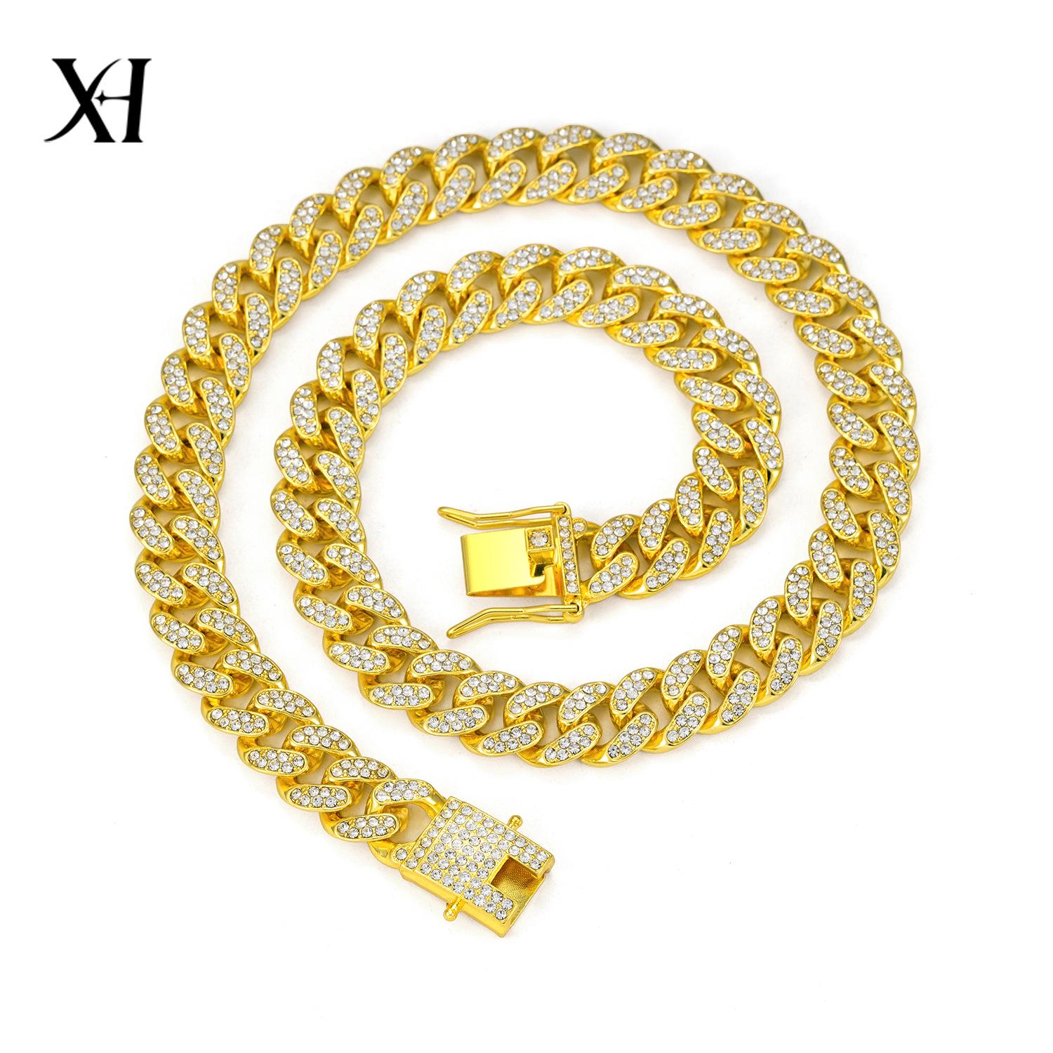 

13mm Classic Curved Dragon Beard Cuban Chain Necklace