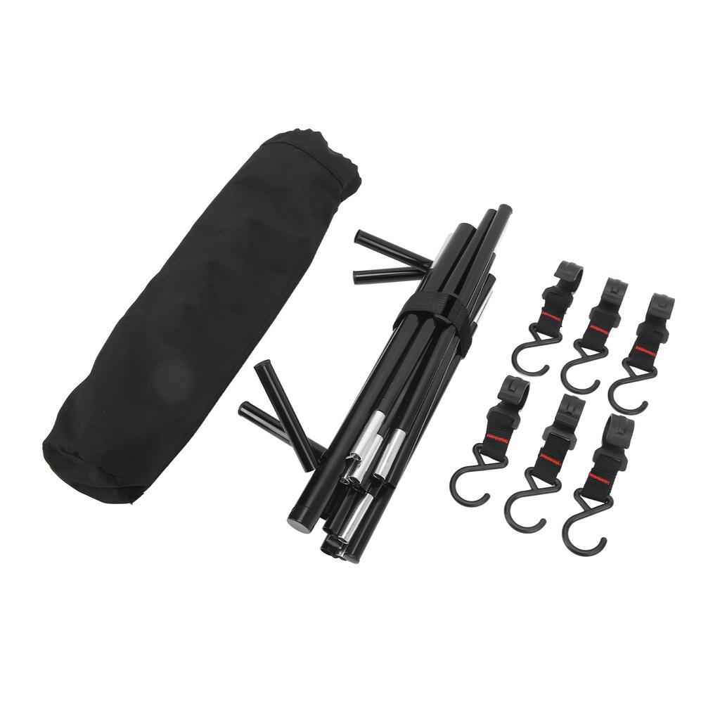 Camping Hanging Rack 6kg Load Bearing Aluminum Alloy Hanging Rack Portable Cookware Hanging Rack Camping with 6 Hook