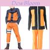 Premium Qualität Naruto Uzumaki 2. Shippuden Cosplay Kostüm Mantel und Hose Mode Uniform für Anime-Enthusiasten