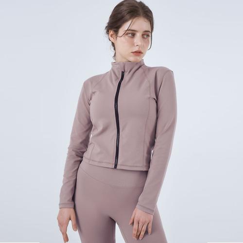 Spica Yoga Crop High-Neck Zip-Up Spayjp24001