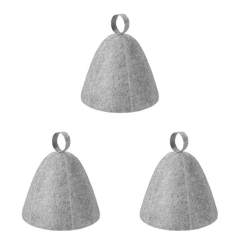 Sauna Hats Thicken Wool Felt Shower Cap Hair Turban Quickly Towel Drying Hats Felt Sauna Hat Men Dry Sauna Cap for Man