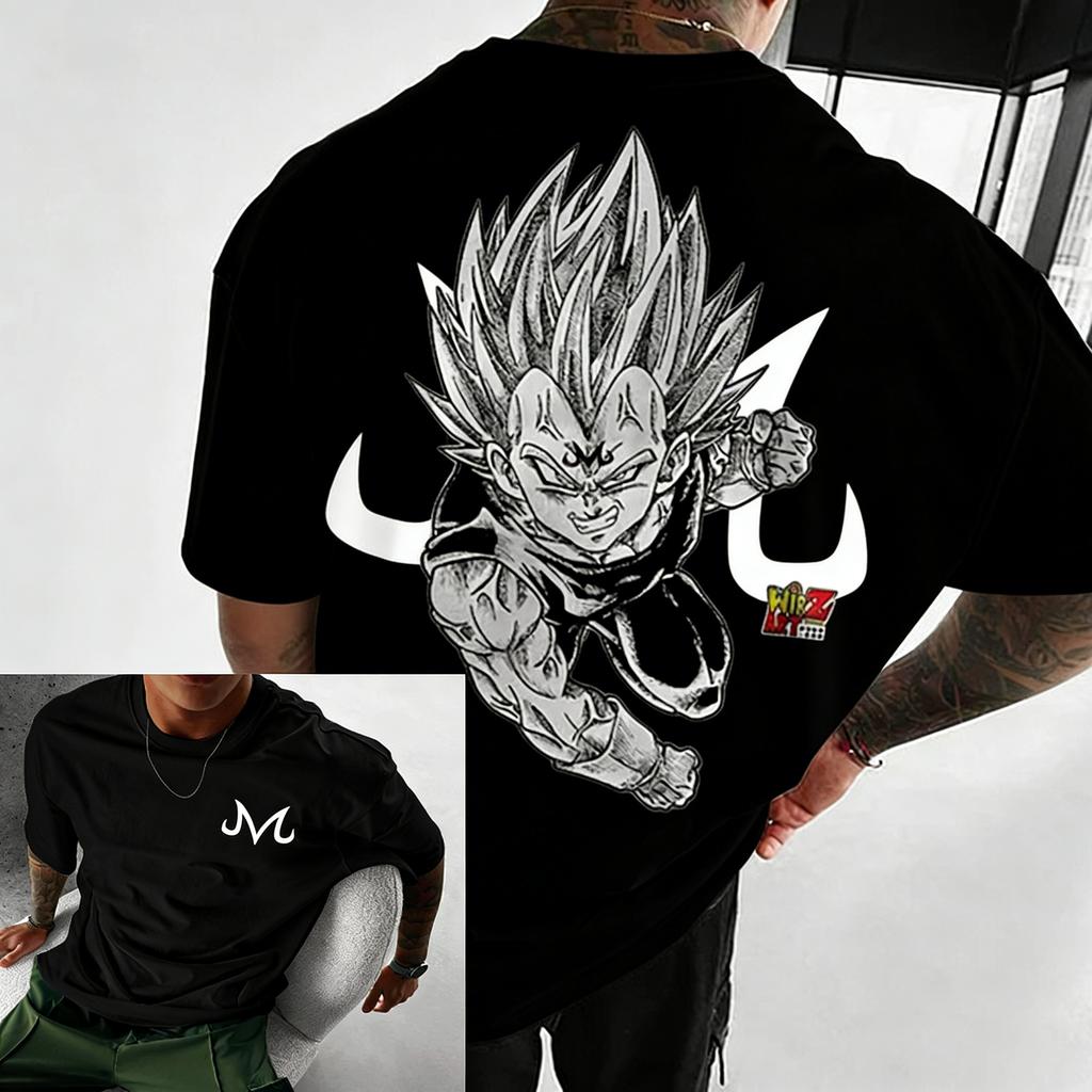 Summer Plus Size Dragon Ball Anime Printed Men and Women Tshirt Casual Parent Child Tops Harajuku Style Street Fashion Y2K