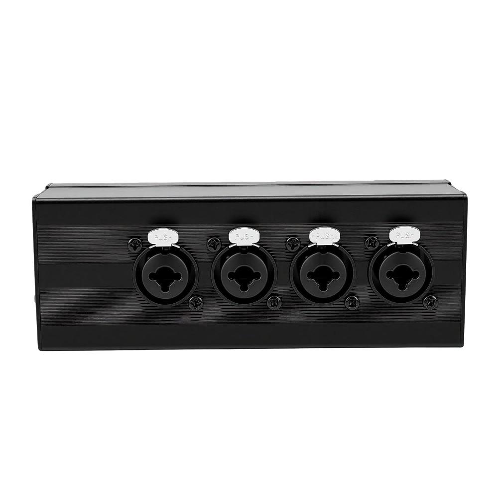 4 Female XLR / 1/4" TRS Inputs into 1 XLR Male Output XLR Splitter  for Microphones