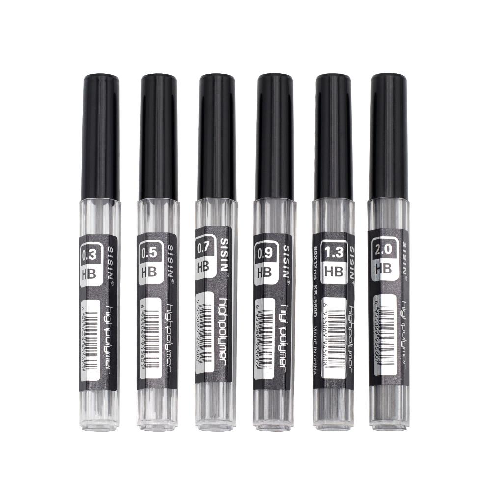 1Box Mechinal Pencil Lead 0.3/0.5/0.7/0.9/1.3/2.0mm HB Refills Leads Art Drawing Automatic Pencil Accessories