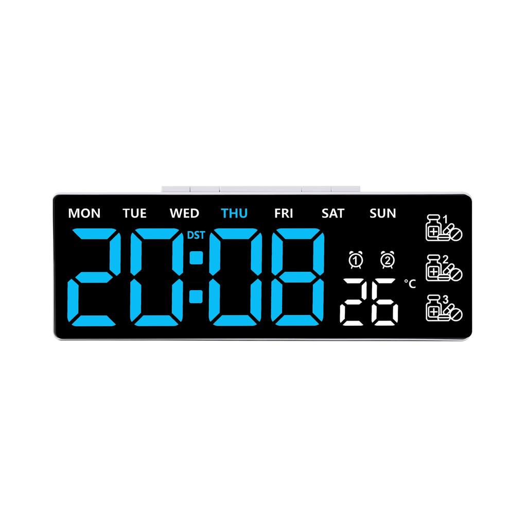 New Medicine Reminder Alarm Clock LED Multi-function Alarm Clock Simple Desktop Clock Temperature Display Alarm Clock