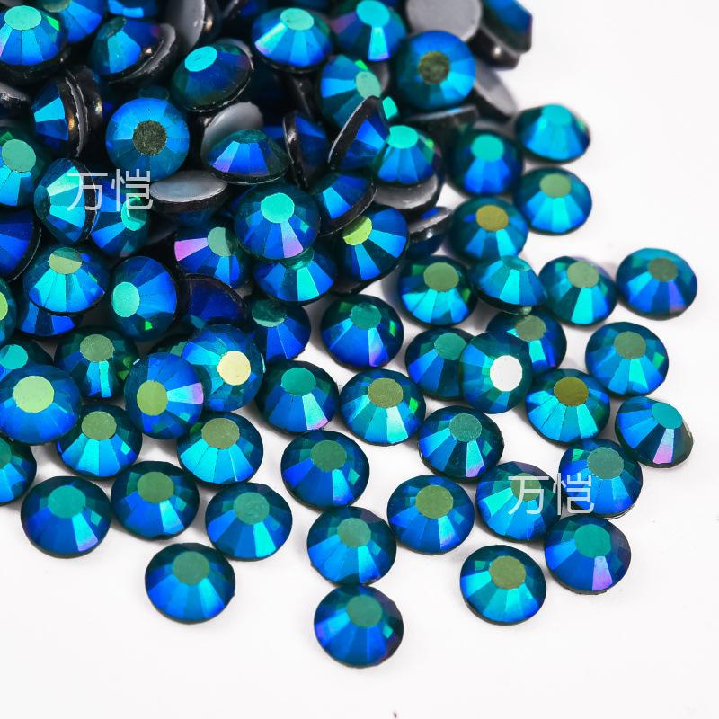Green Series Glass Hot Drill, Crystal Hot Melt Adhesive Imitation Austrian Hot Drill Diy Clothing Luggage Rhinestone Jewelry Accessories