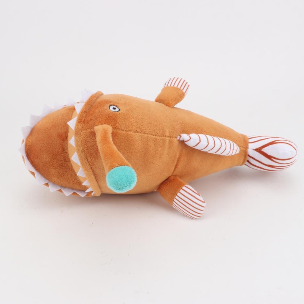 25cm/9.84in Melanocetus Johnsonii Devil Fish Lantern Fish Plush Toys Game Peripheral Dolls for Kids Birthday Xmas Gifts Home Dec
