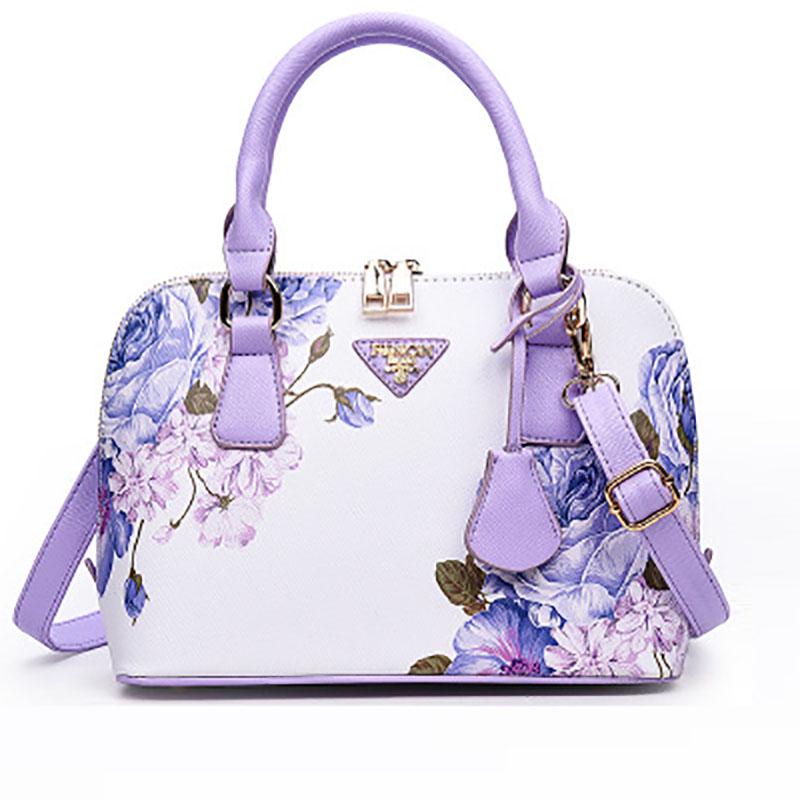 Kvinnor Handväskor Damer Casual Tote Bag Blomstertryck Kvinnlig Daglig användning Flickor Shopping Hand Bag