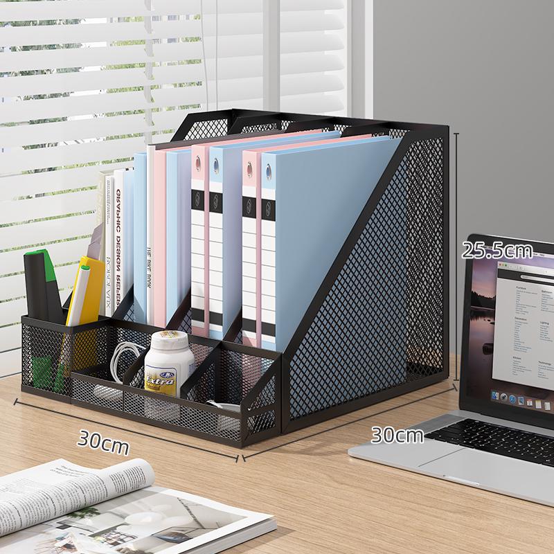 Metal Office Desk File and Bookshelf Organizer