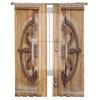 Moderne Vintage Holztür Türrahmen Tüllvorhänge Wohnzimmer Dekoration Chiffon Voile Küche Schlafzimmer Fenstervorhang mit Lichtfilterung Polyester