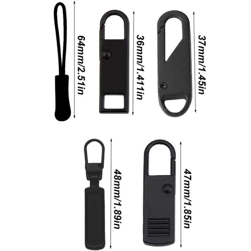 8 Replacement Metal Zippers & 8 Removable Zipper Pulls | Universal Sliders for Bags, Luggage, Shoes, Clothing | Repair Kit