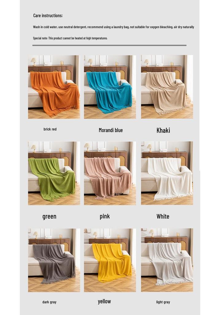 Simple Style Decorative Wool Blanket for Home or Sofa Use