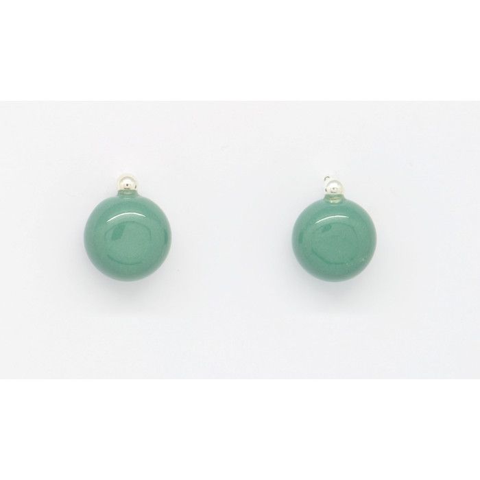 Boucles d'oreille céramique drop Vert turquoise