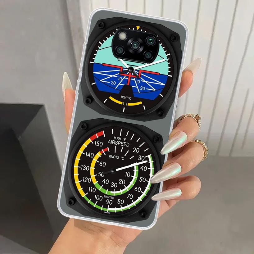 

Aviation Aeroplane Helicopter Cockpit Instrument Phone Case for Xiaomi Poco X7 X6 X5 X4 X3 Nfc F7 Ultra F6 F5 Pro F4 GT F3 M6 M5 Xiaomi Poco X7 Pro