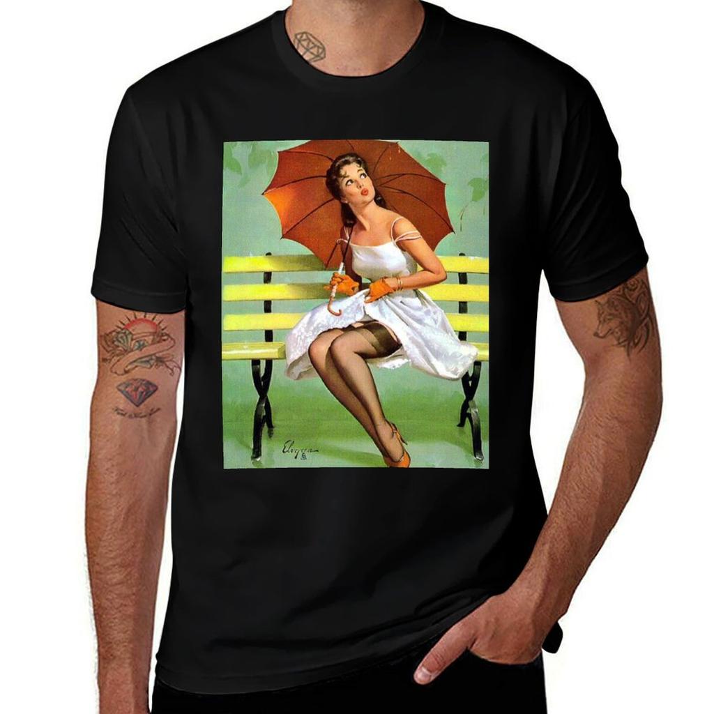 PinUp Girl Elvgren Vintage TShirt Casual Loose Daily Wear TShirt