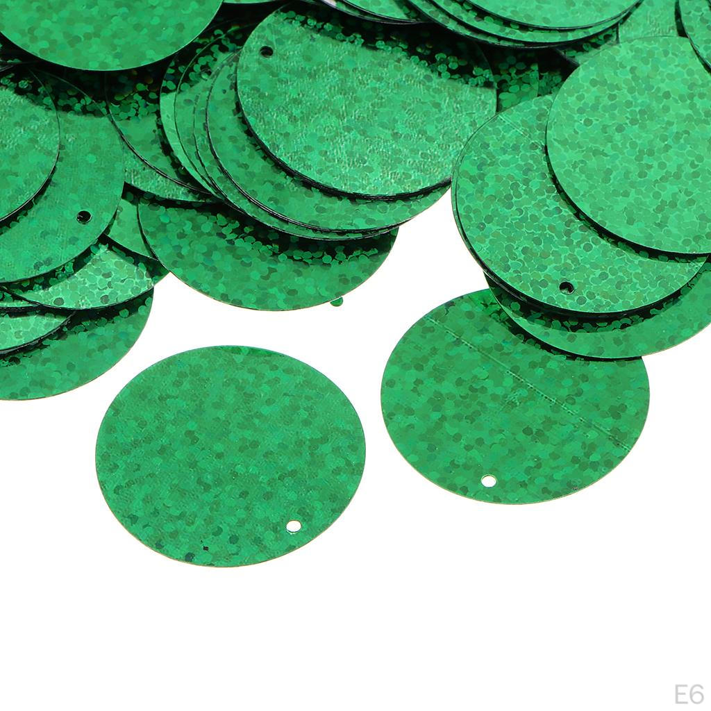 100g / Pack 3cm Round Sequin Paillette Iridescent Spangles For Clothing Sewing Wedding DIY Craft