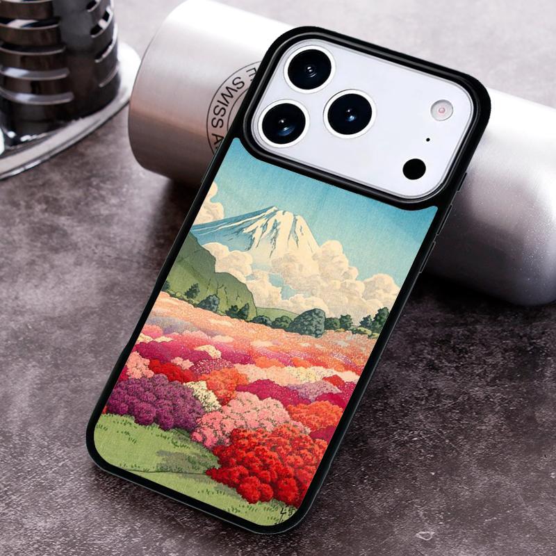 Japanese art Mount Fuji Phone Case for iPhone 17 16 15 Pro Max Air 14 13 12 11 Plus Shockproof Cover