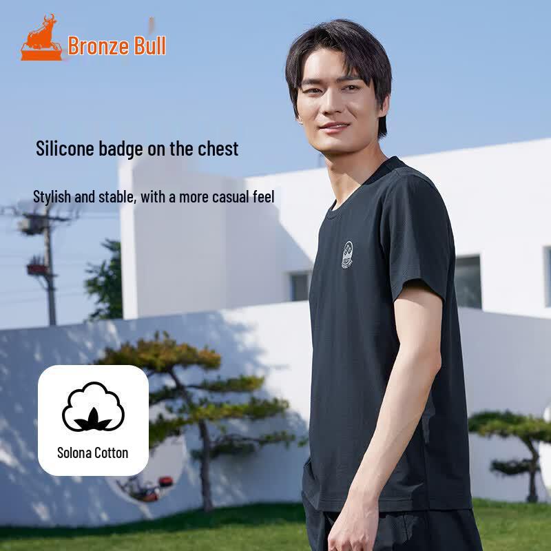 Tong Niu Men s Round Neck Short Sleeve T-Shirt 175/100