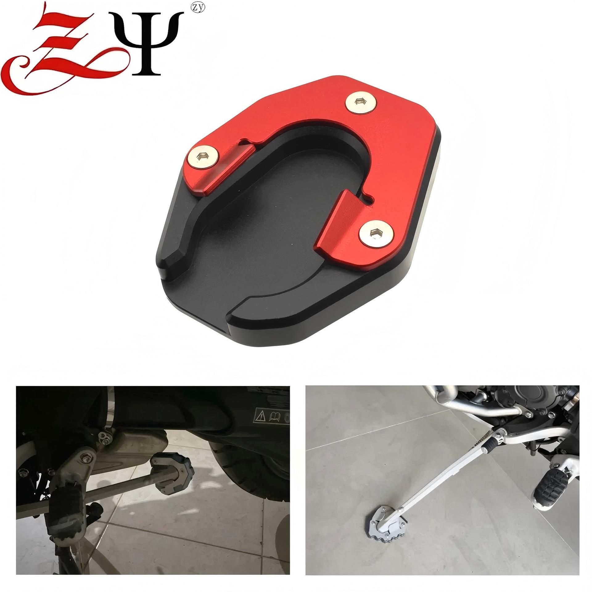 

Enhanced Kickstand Base for Triumph Tiger 900 GT Pro/850 - Enlarged and Widened Foot Pad Red no LOGO