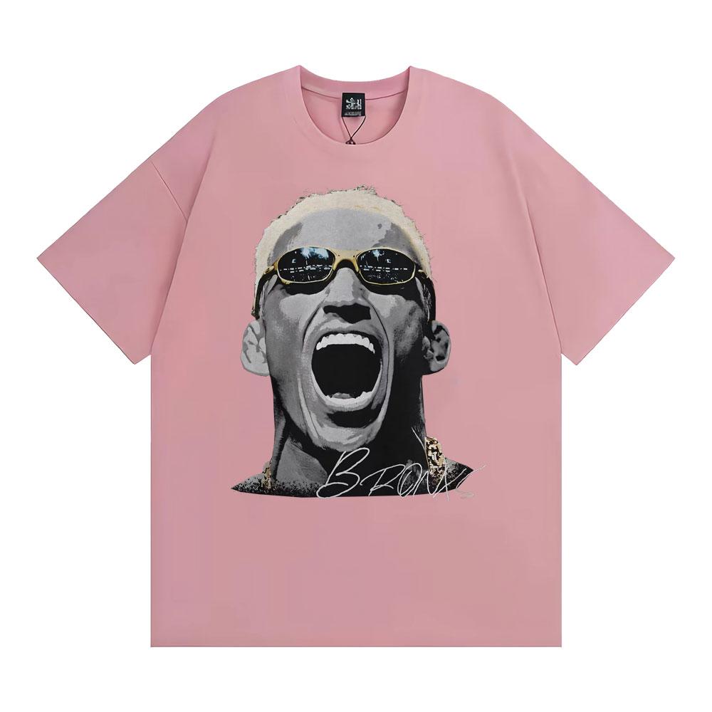 

Лімітована футболка з вінтажним графічним принтом великого обличчя Чарльза Олівейри, чоловіча мода, трендові круті футболки, чоловіча футболка оверсайз зі 100% бавовни 3XL