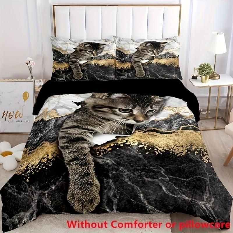 Marble Carts Bedding Set Soft Polyester Duvet Cover Set Quilt Cover With Pillowcase For Bedroom Decor Birthday Gift For Girls