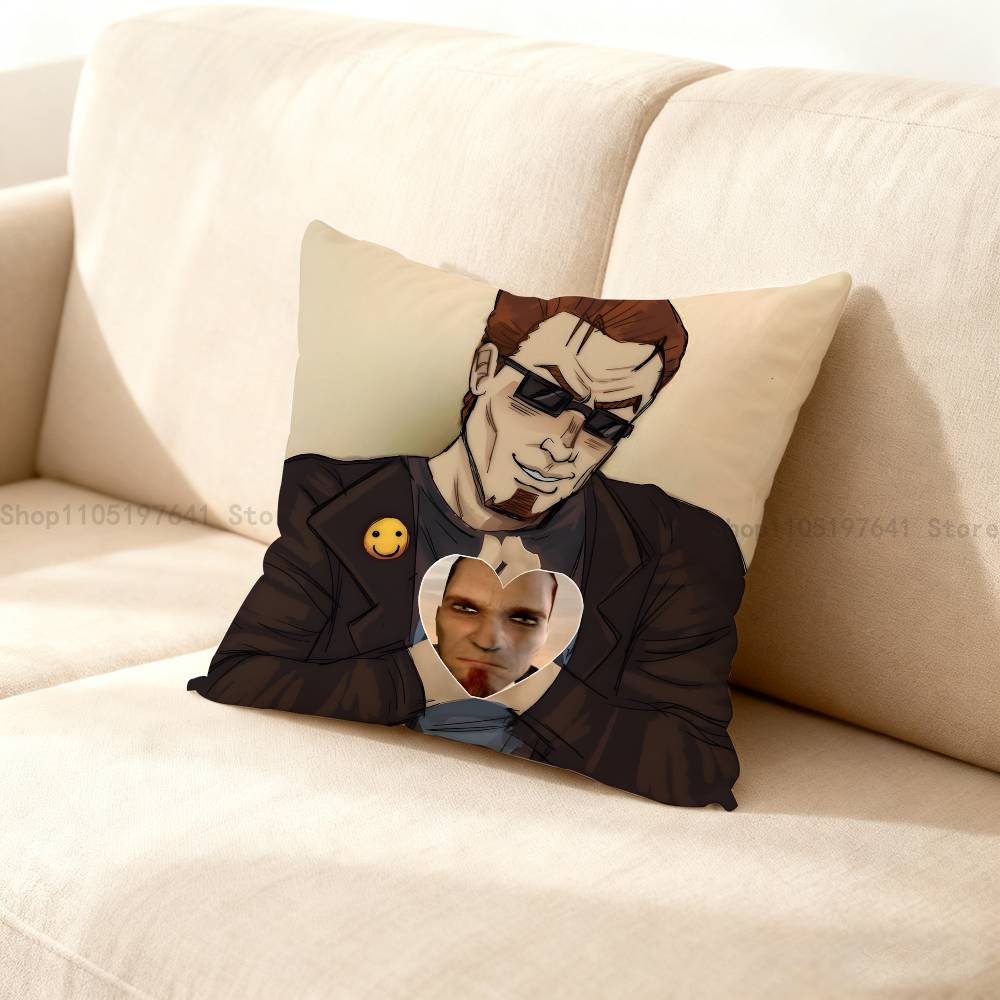 The P-Postal D-Dude Customizable Anime Celebrity Merchandise All-Match Printed Pillow Case Sofa Office Room Decoration Protector