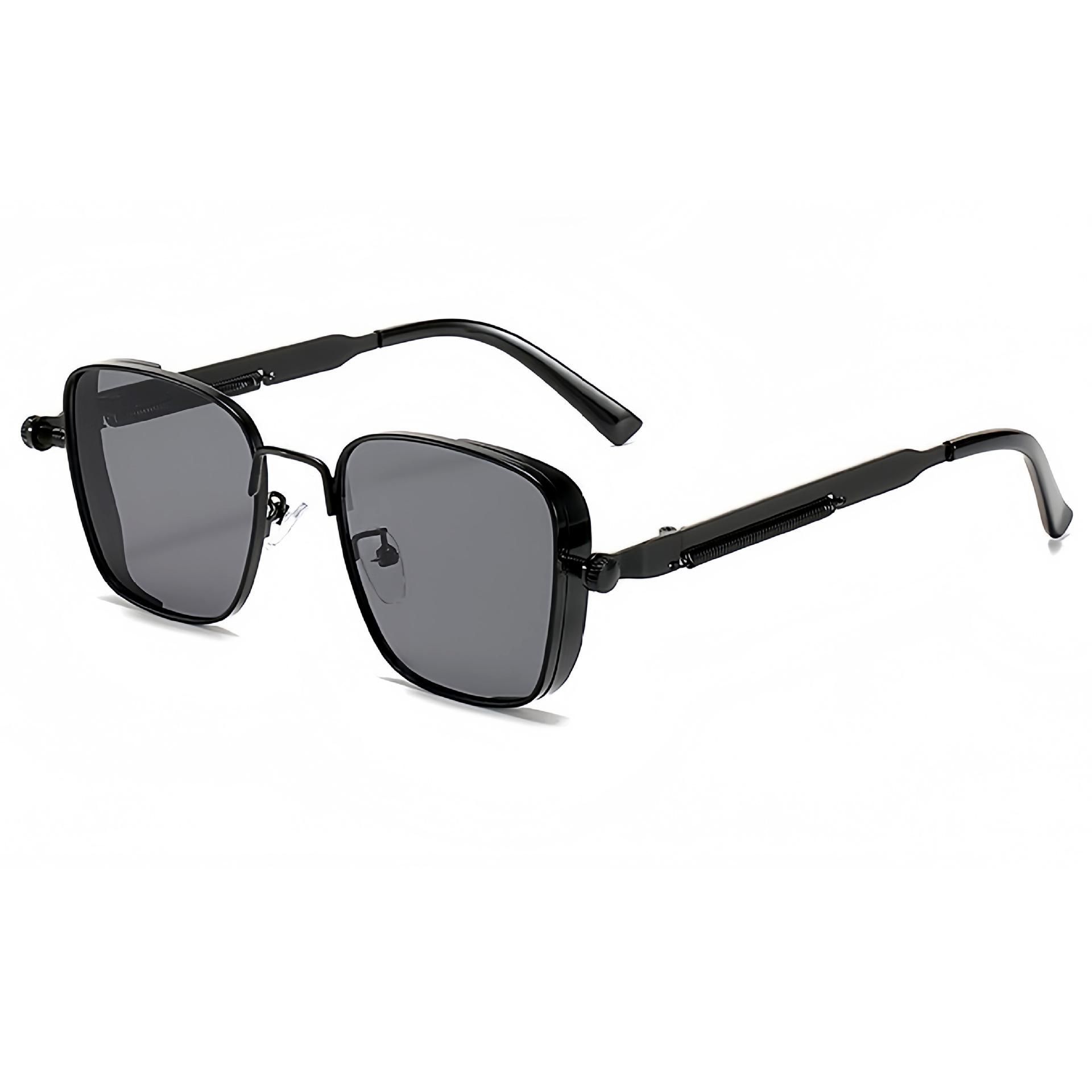 

Retro Steampunk Square Metal Sunglasses: European & American Style, High-End Fashion