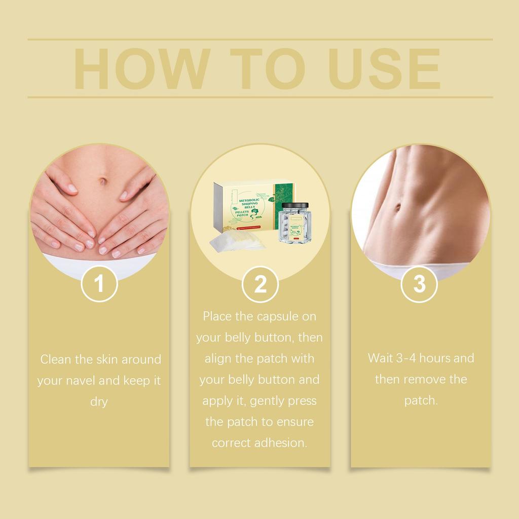 Slimming Patch Self Adhesive Mugwort Belly Patch For Men And Women With Natural Plant Extracts,Easy To Apply Belly Stickers With Absorption