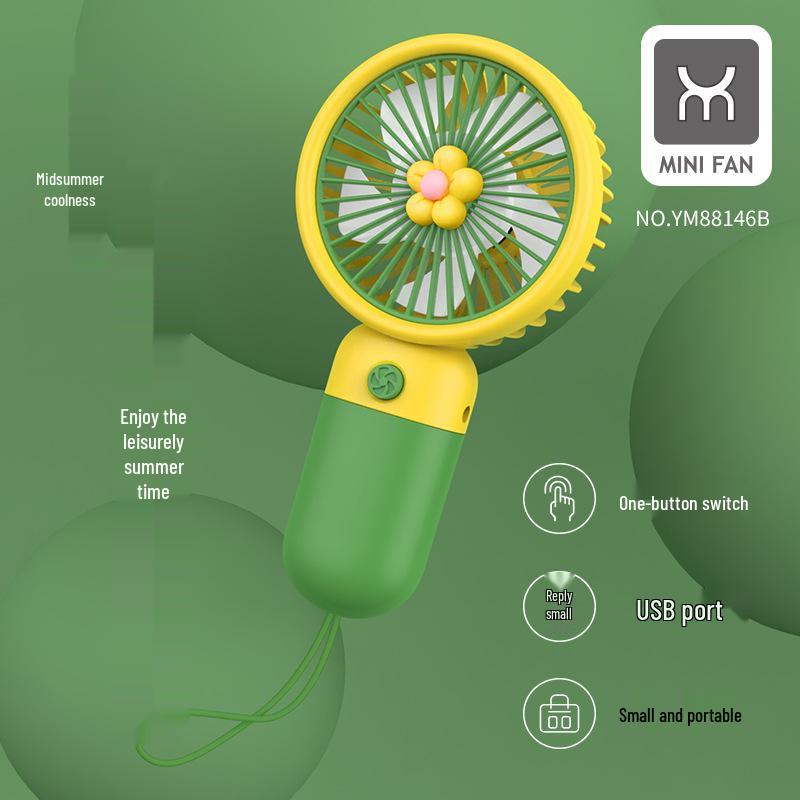 Ventilator portabil de vară mini USB de mână - Ventilator electric compact pentru dormitor și camping, Cadou mic ideal