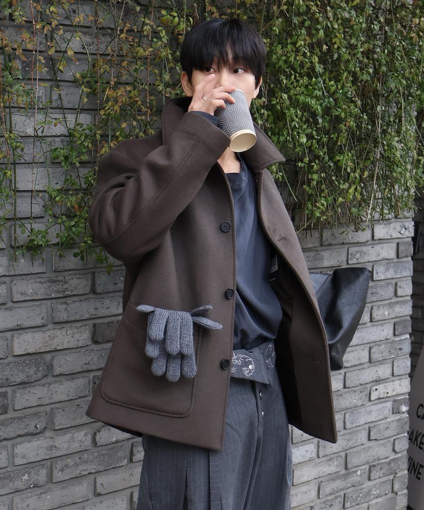 Mindbridge [On] Do Good_Cashmere Semi-Overfit Half Coat - 3 Colors