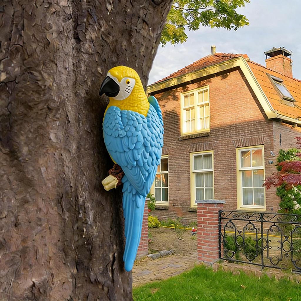 Parrot Bird Statue Ornament Sculpture for Lawn Terrace Patio