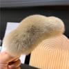Real Rex Rabbit Hair Large Hairpin Back Head Temperament Clip Internet Celebrity New Cute Plush Headgear Hair Grab Hair Accessories