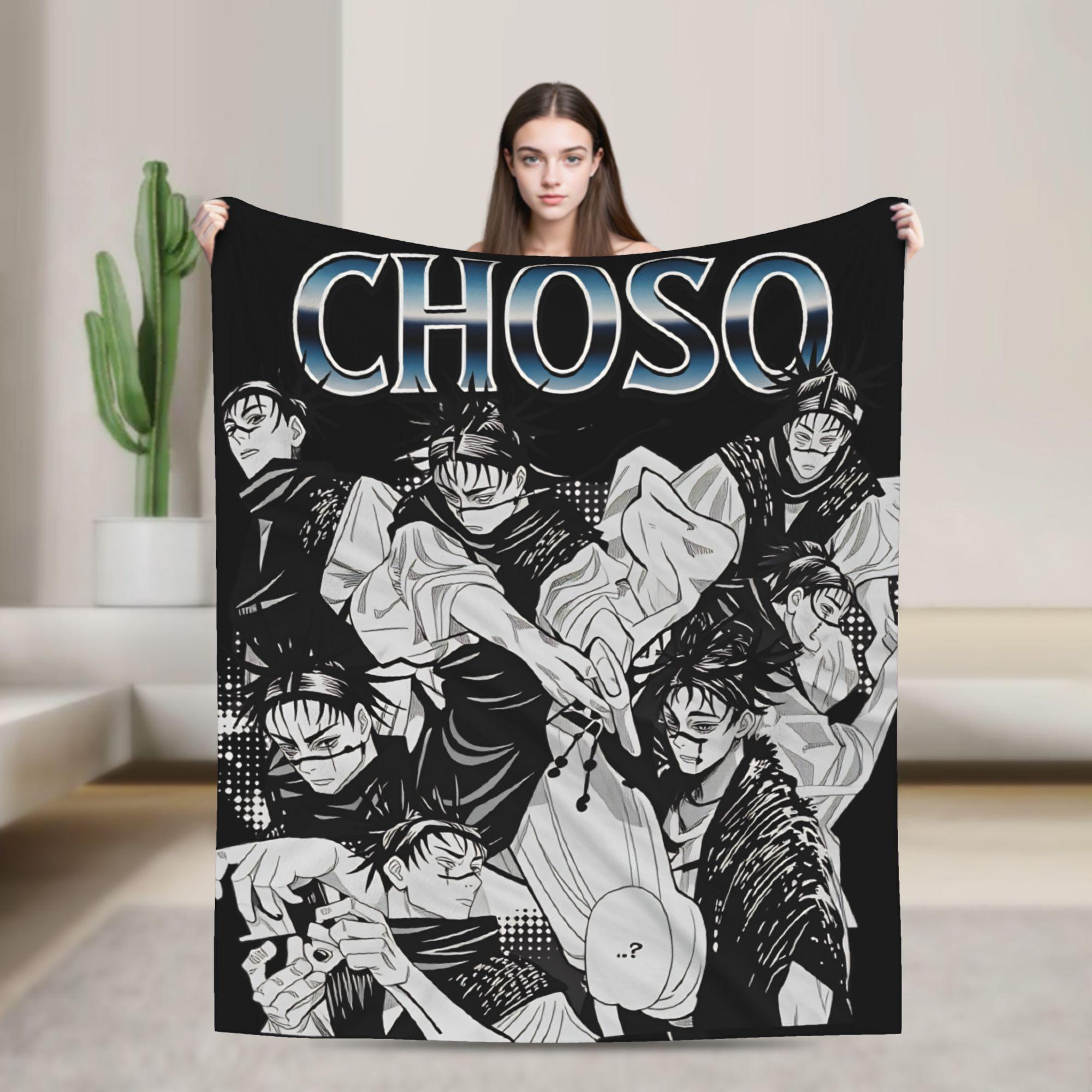 

Choso Knitted Blanket Kaisens Anime Fuzzy Throw Blanket Summer Air Conditioning Printed Lightweight Bedsprea 100x150cm